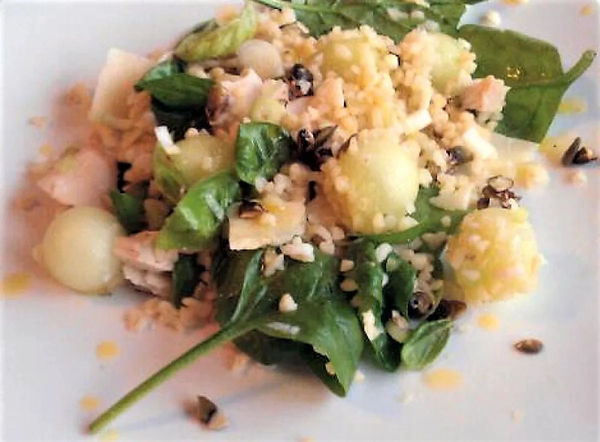 Den Meget Grønne Salat Med Melon Den Meget Grønne Salat Med Melon