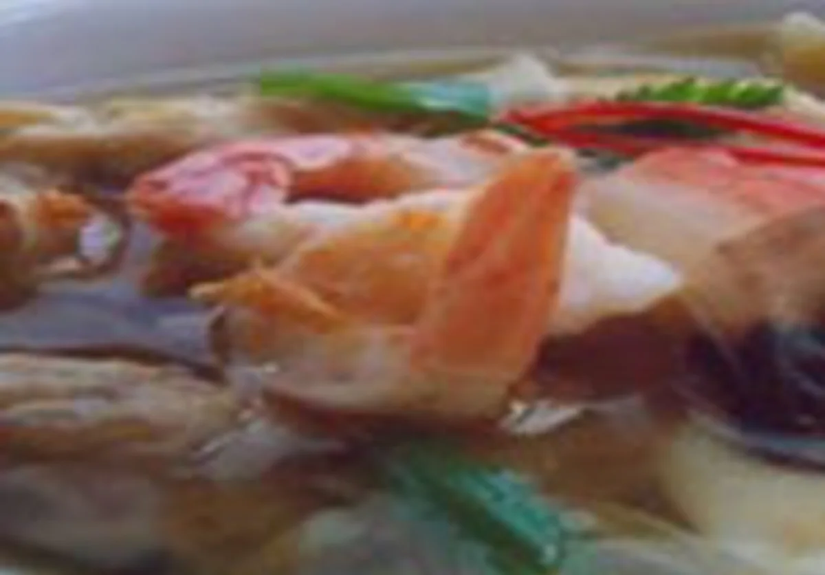 Nudelsuppe med rejer Nudelsuppe med rejer