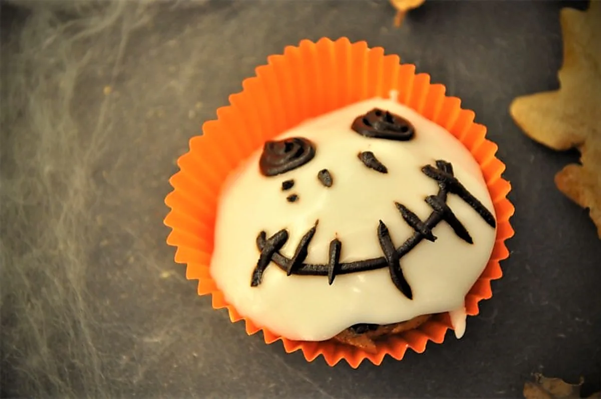 Halloween skelet muffins Halloween skelet muffins