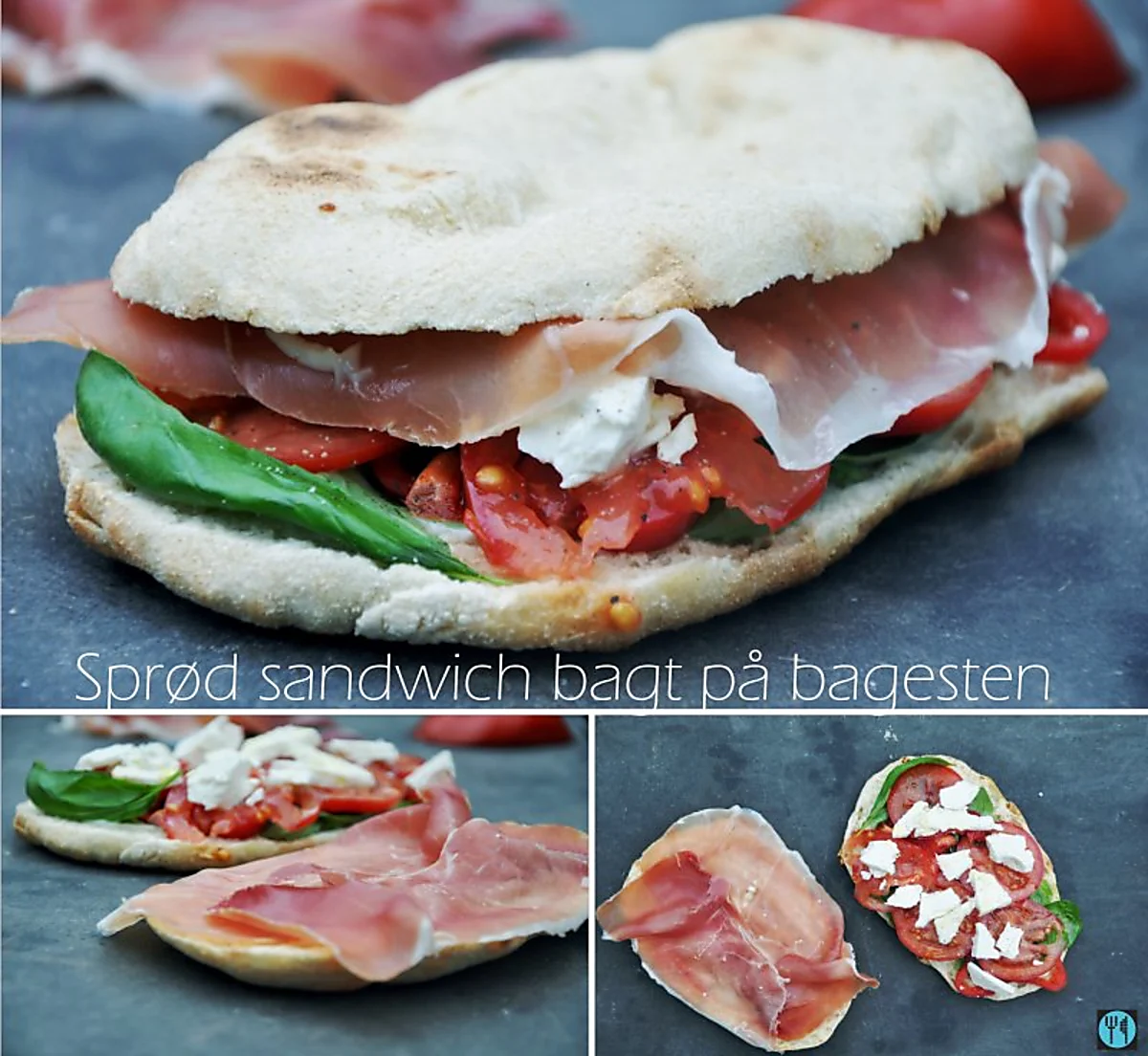 Sprød sandwich bagt på bagesten Sprød sandwich bagt på bagesten