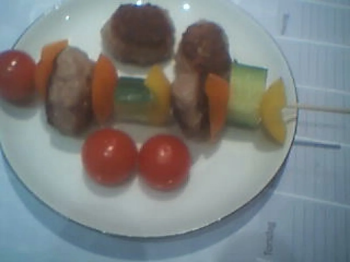 Frikadeller på spyd til Madpakken Frikadeller på spyd til Madpakken