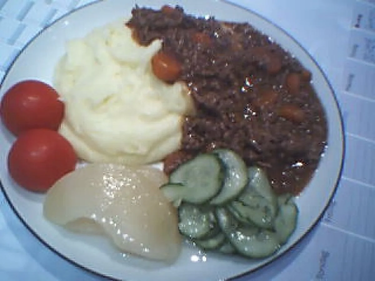 Millionbøf med kartoffelmos Millionbøf med kartoffelmos