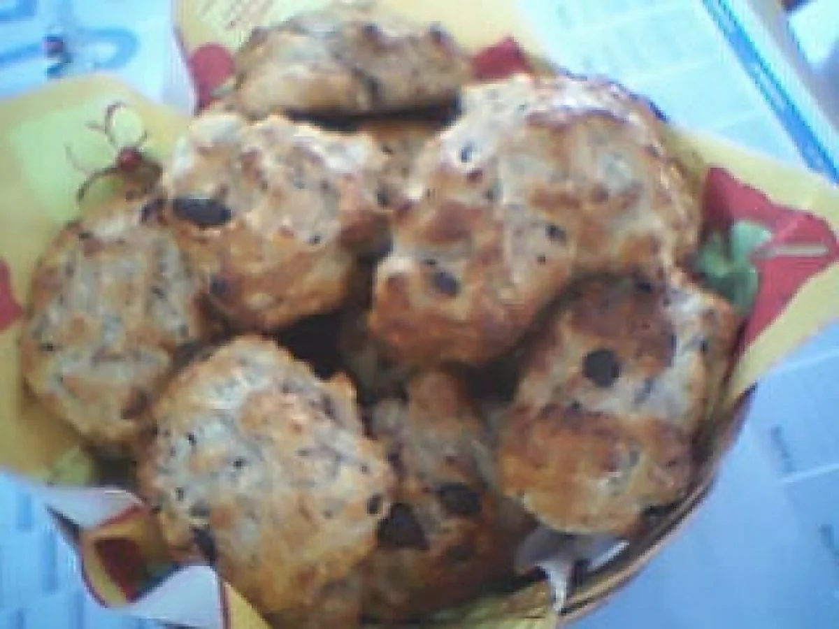 Boller med chokoladestykker Boller med chokoladestykker