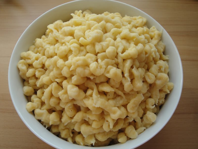 Spätzle (pasta fra Schwaben i Bayern)