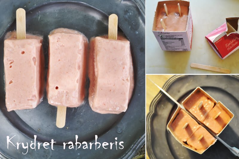 Krydret rabarberflødeis Krydret rabarberflødeis