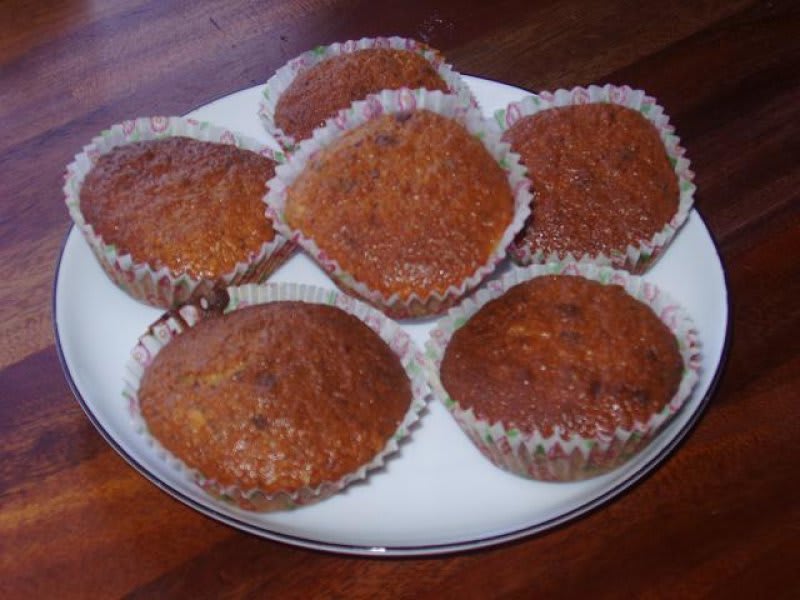 Banan Muffins med kokos & chokolade Banan Muffins med kokos & chokolade opskrift - Lækker hjemmelavet ret