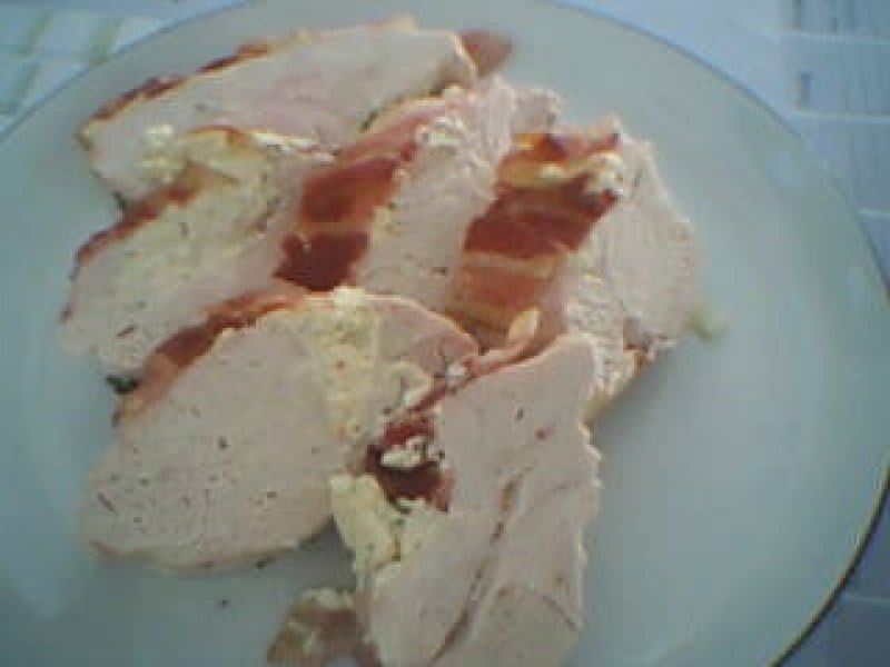 Kalkunbryst med bacon & pikantost Kalkunbryst med bacon & pikantost opskrift - Lækker hjemmelavet ret