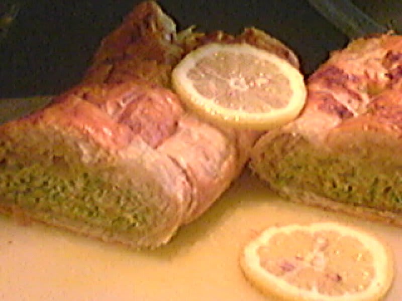 Butterdejs-stang med laks Butterdejs-stang med laks opskrift - Lækker hjemmelavet ret