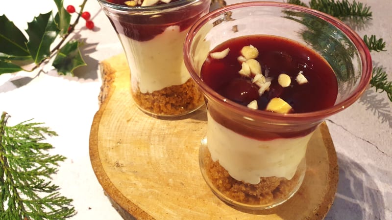 Risalamande Cheesecake i Glas Risalamande Cheesecake i Glas opskrift - Lækker hjemmelavet ret