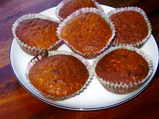 Banan Muffins med kokos & chokolade