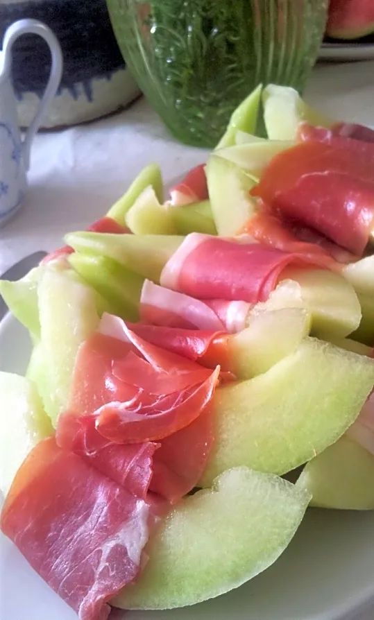 Honning melon med parmaskinke