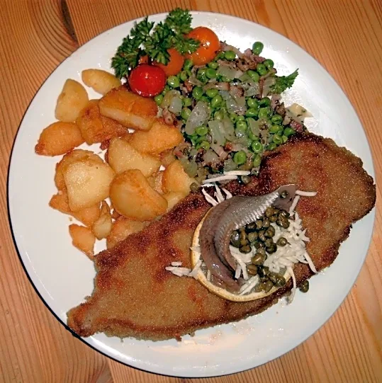 wienerschnitzel med provenceærter