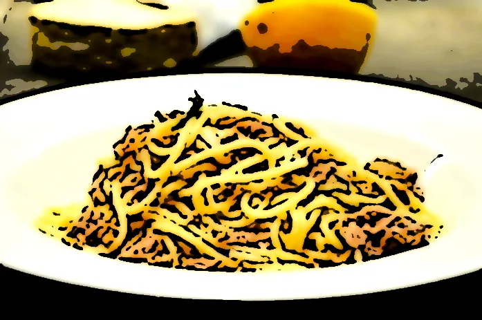 Tun og spaghetti med syrlig citron