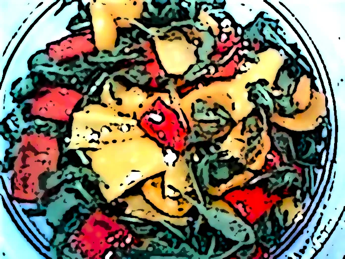 Rucola og bagte peberfrugter ( salat)