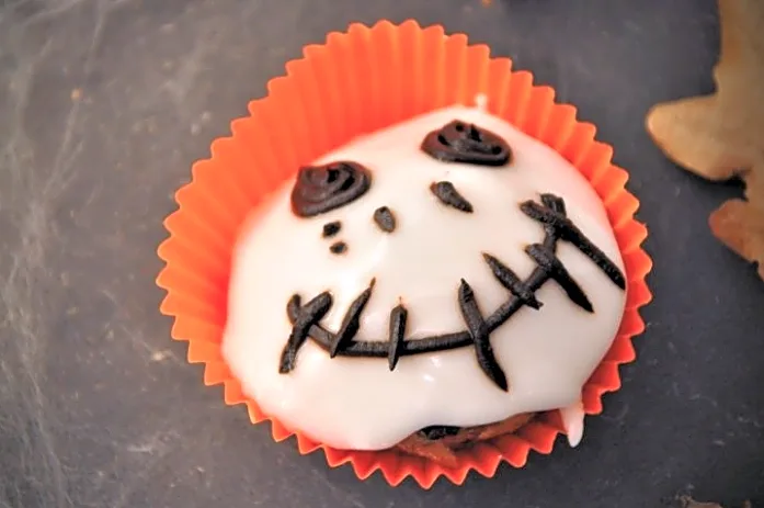 Halloween skelet muffins 