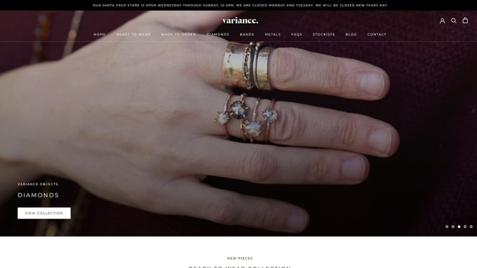 Variance Objects Website Screenshot