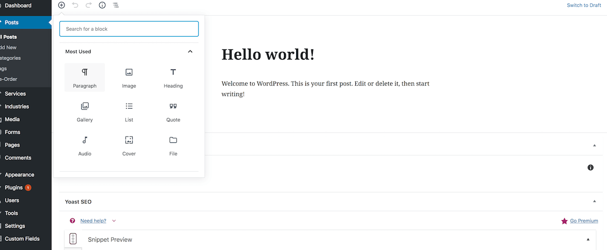 custom WordPress theme