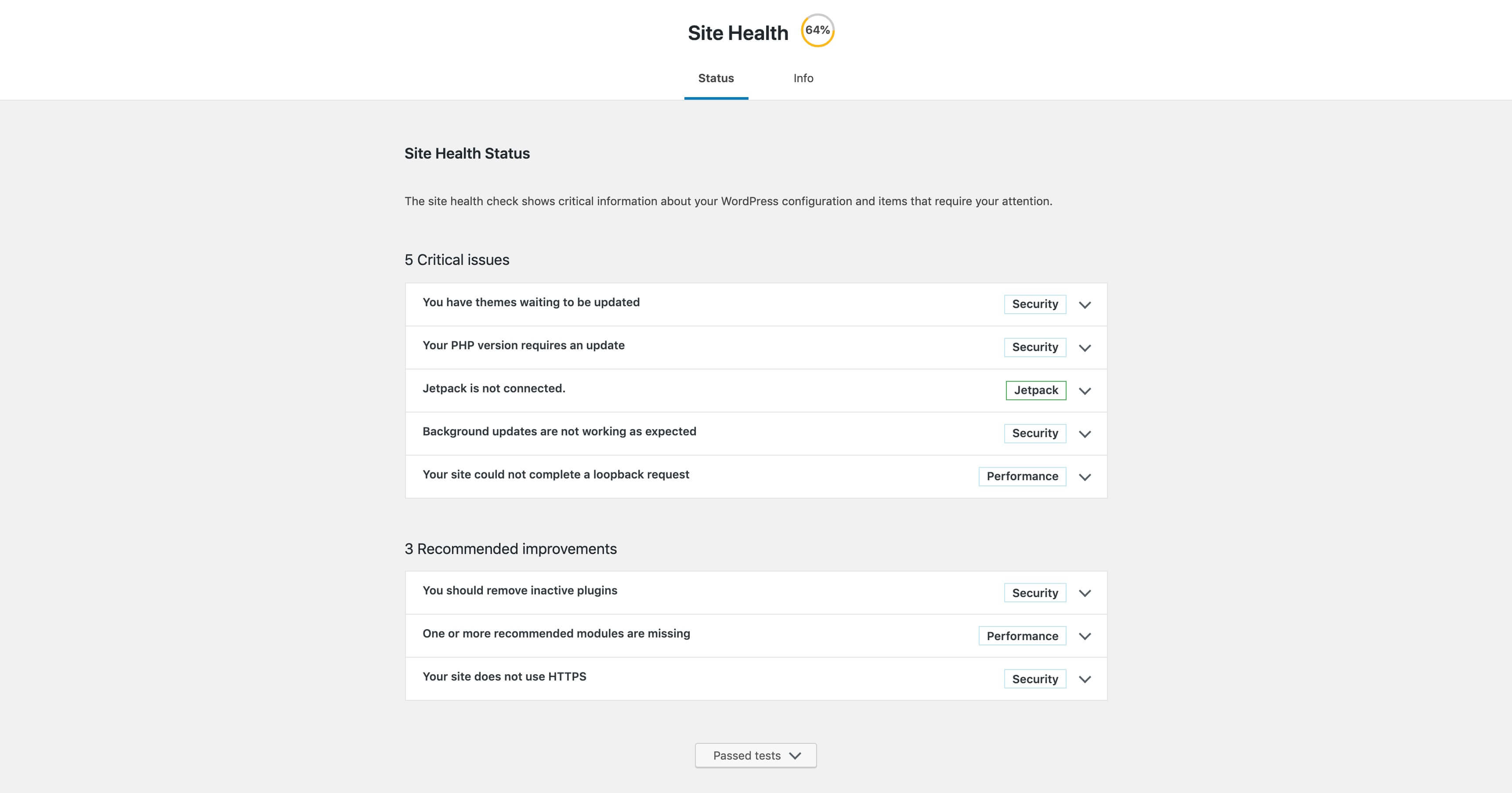 WordPress Health Check