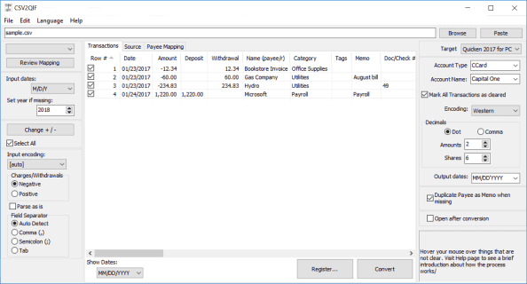 virus detected csv2qif