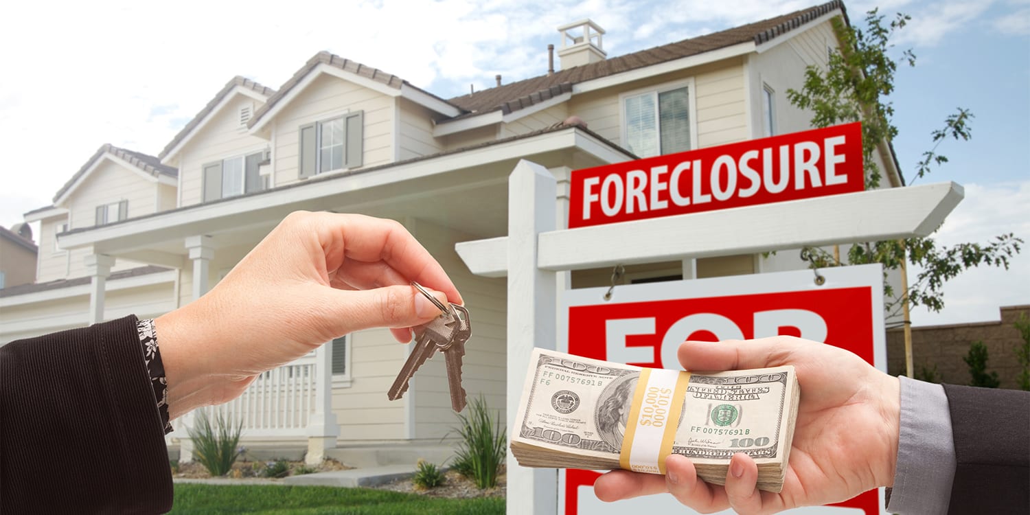 Cash buyer purchasing a foreclosed home.