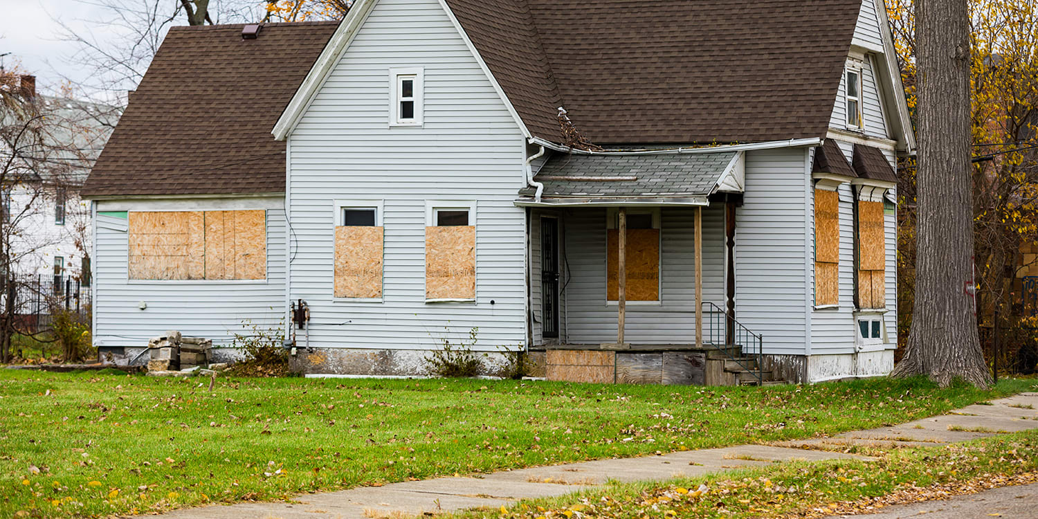 Abandoned house, unwanted property