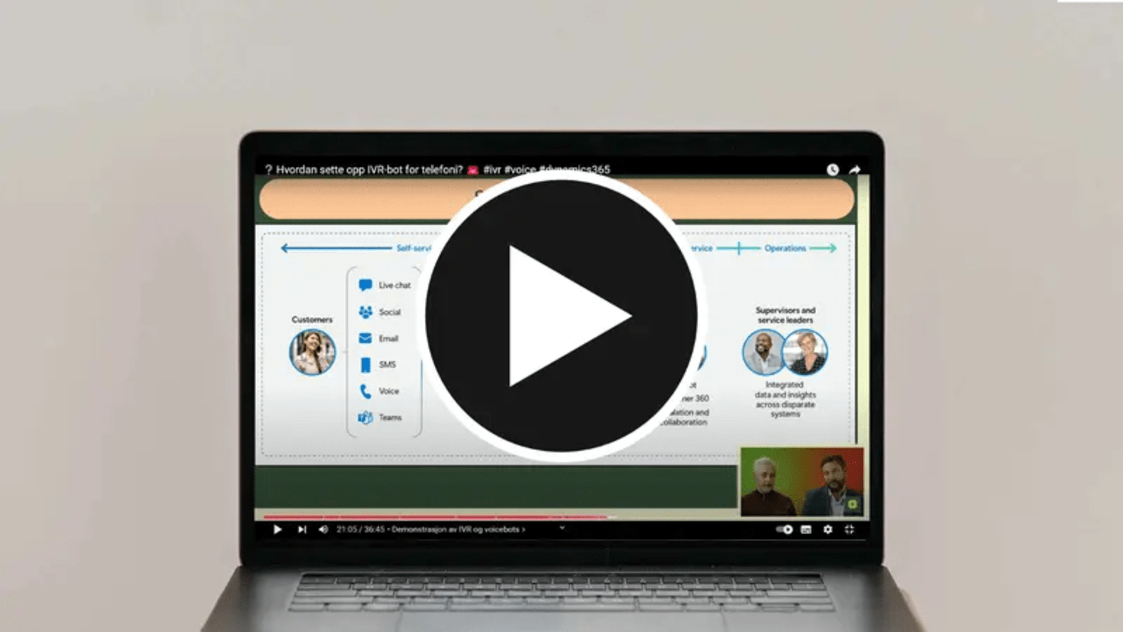 Voice bot demonstration for customer service