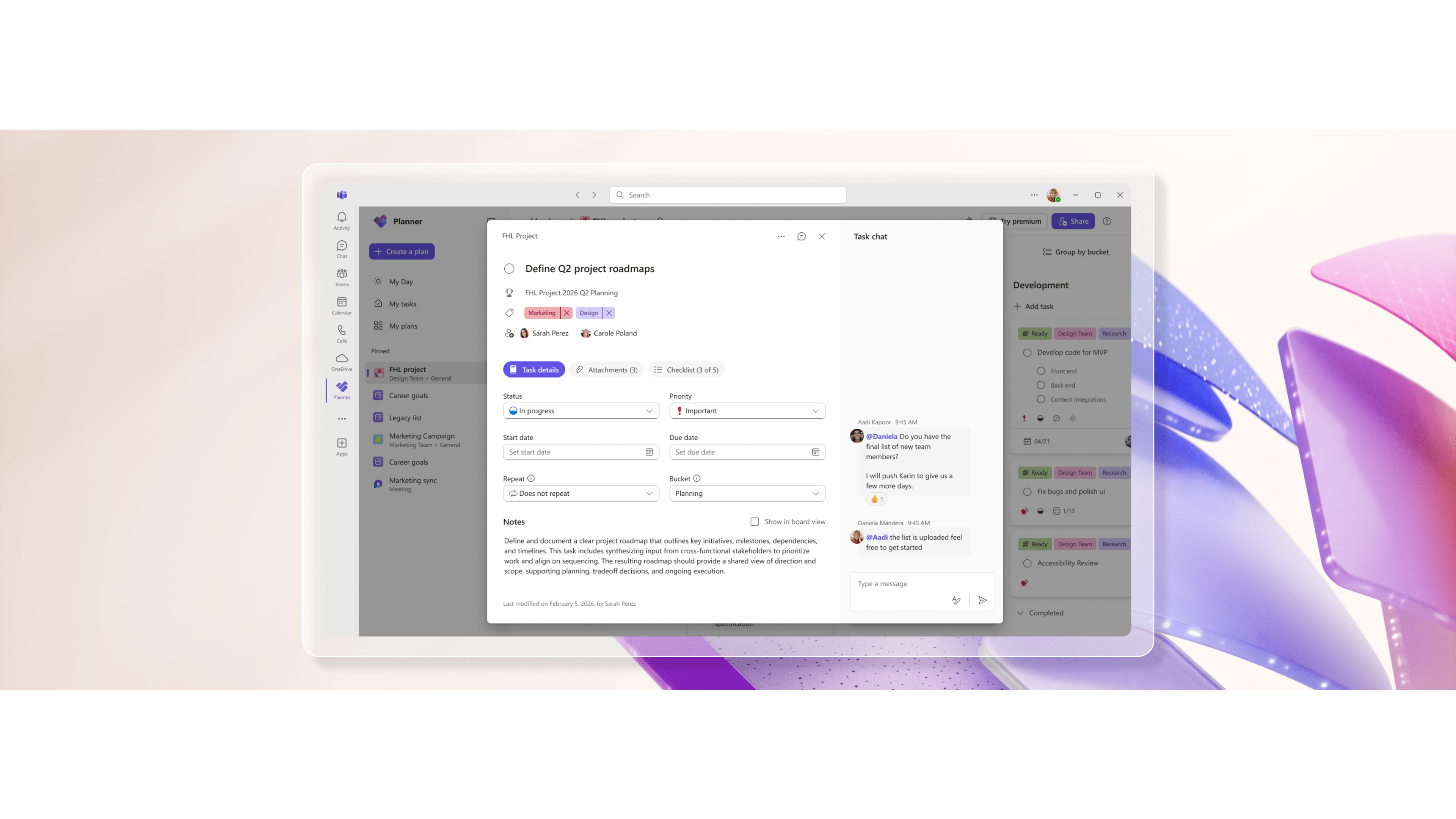 Source image: Introducing a refreshed design, task chat, and more in Microsoft Planner | Microsoft Community Hub