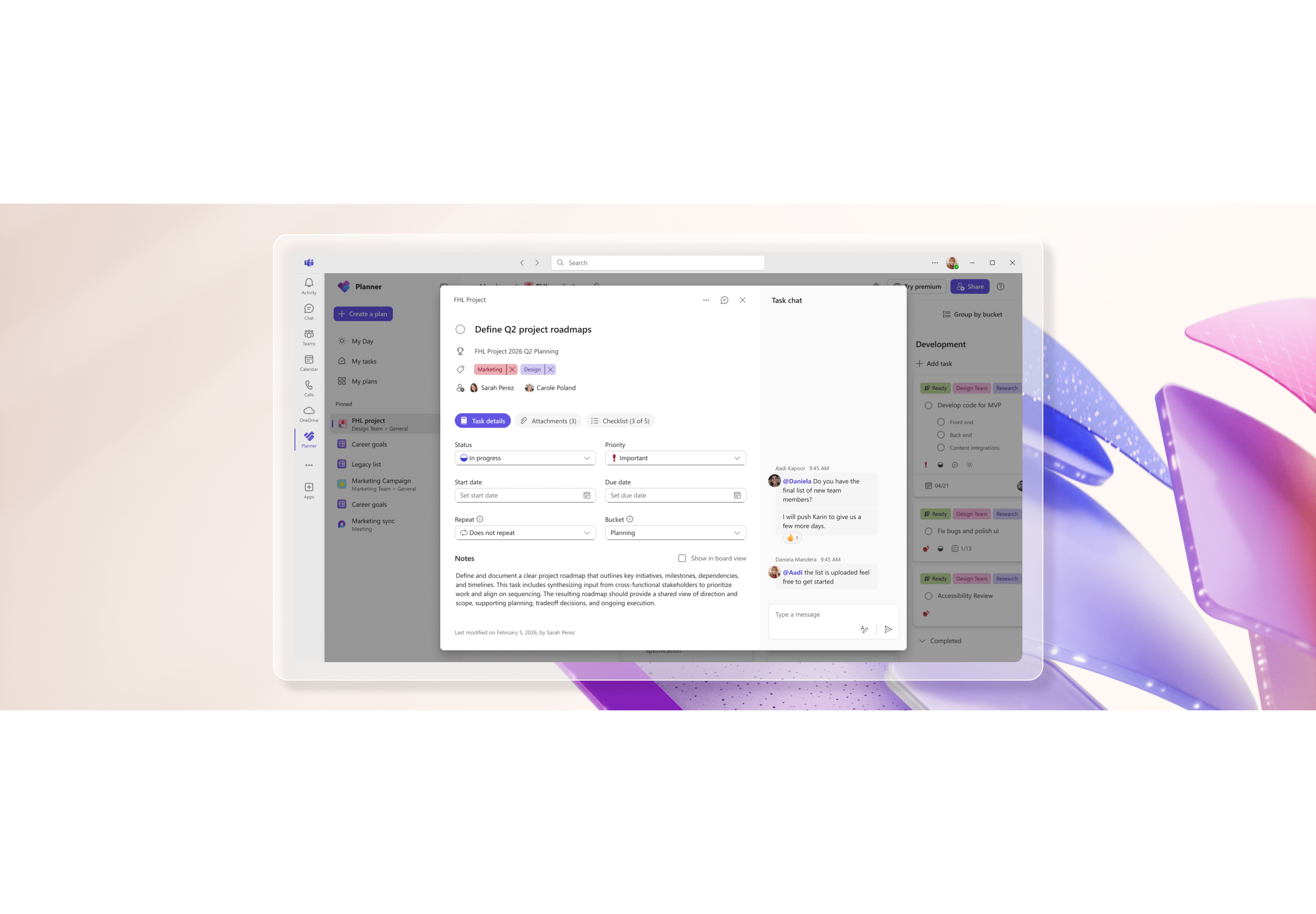 Source image: Introducing a refreshed design, task chat, and more in Microsoft Planner | Microsoft Community Hub