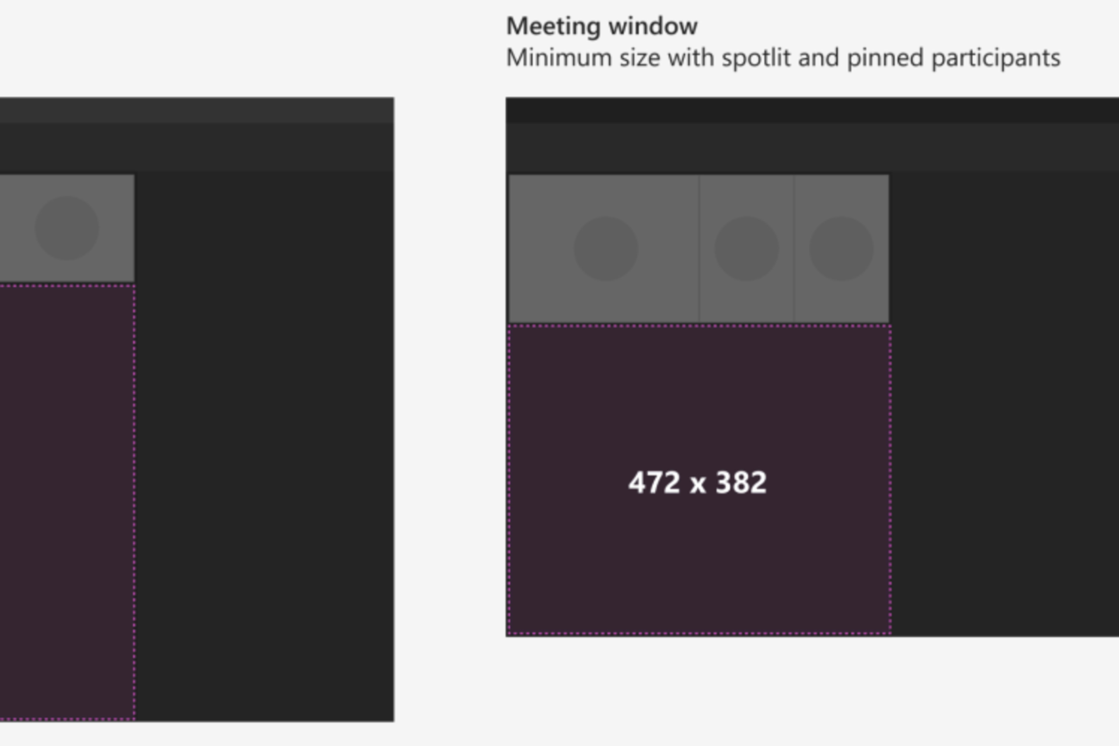 A Teams meeting shared stage shown alongside a side panel with participants and app content.