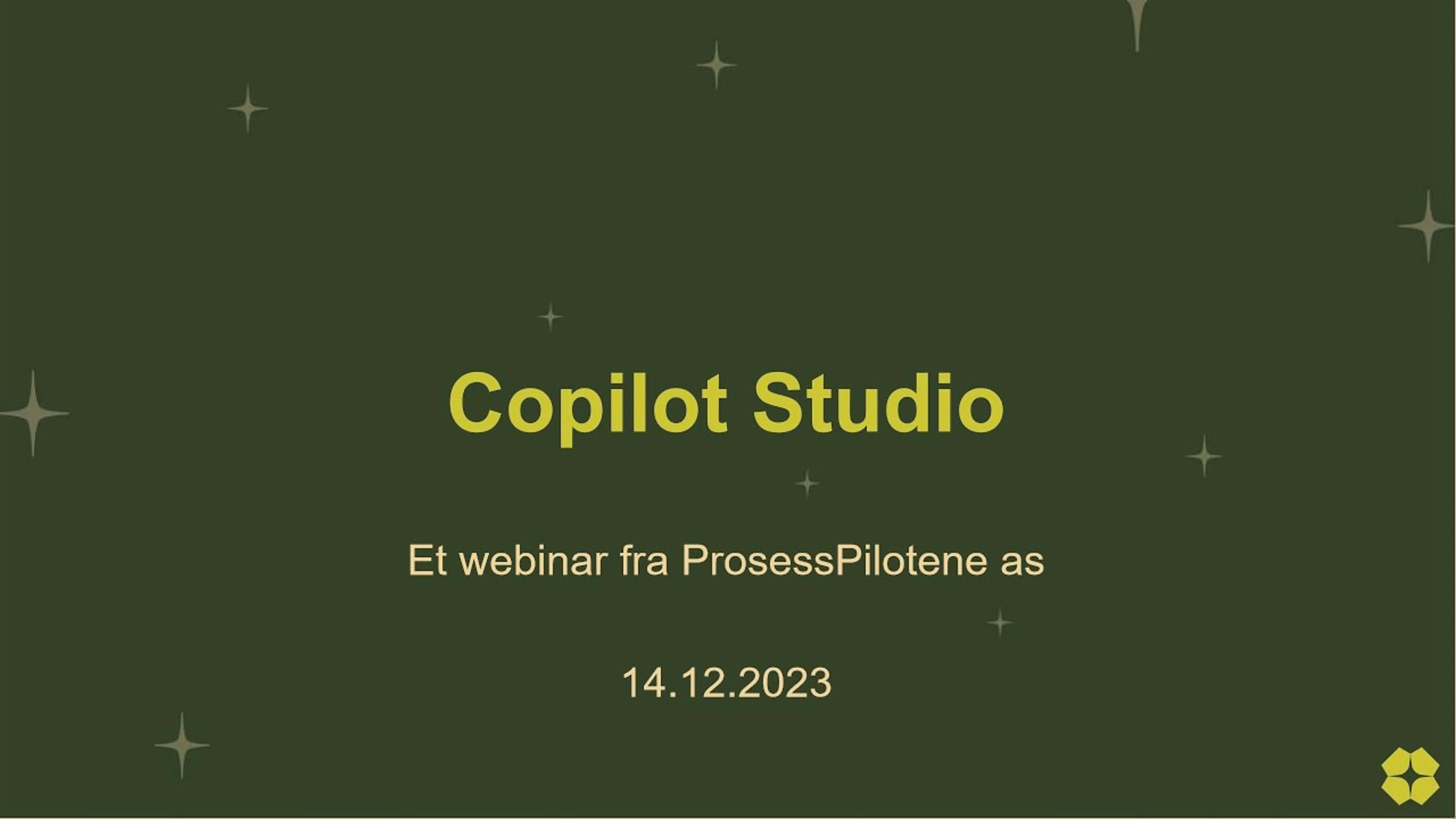 Recording cover: Microsoft Copilot Studio demonstrasjon