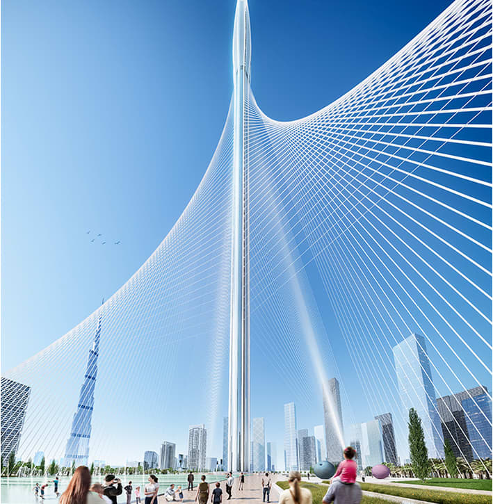 dubai creek tower construction started