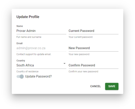 Profile Password Form