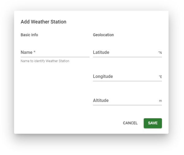 Weather Station Form