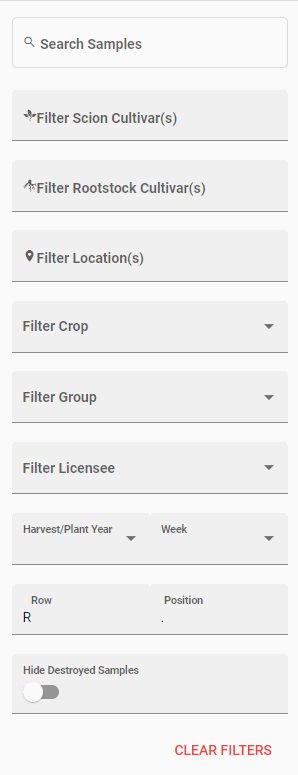 Sample Index Filter Sample Index Filter
