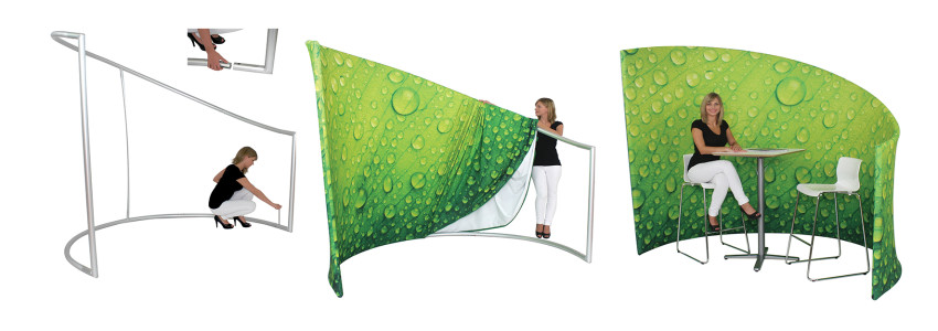 Fitted Stretch Graphics Exhibition Display Stands