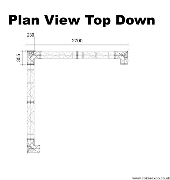 Corner Exhibition Stand Banner And Lighting Frames Made From Black