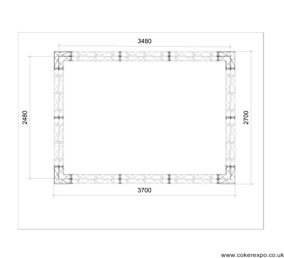 Wall Banner Frames Made From Black Steel Gantry Various Sizes
