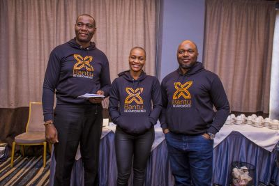 L - R Obi Ezenwugo from Business Development & Marketing, Victory Emeh from the Brand & Community Engagement team, and Thomas Enechi from the Finance & Accounting team.