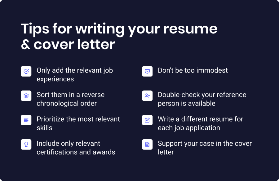 Tips for writing your resume and cover letter