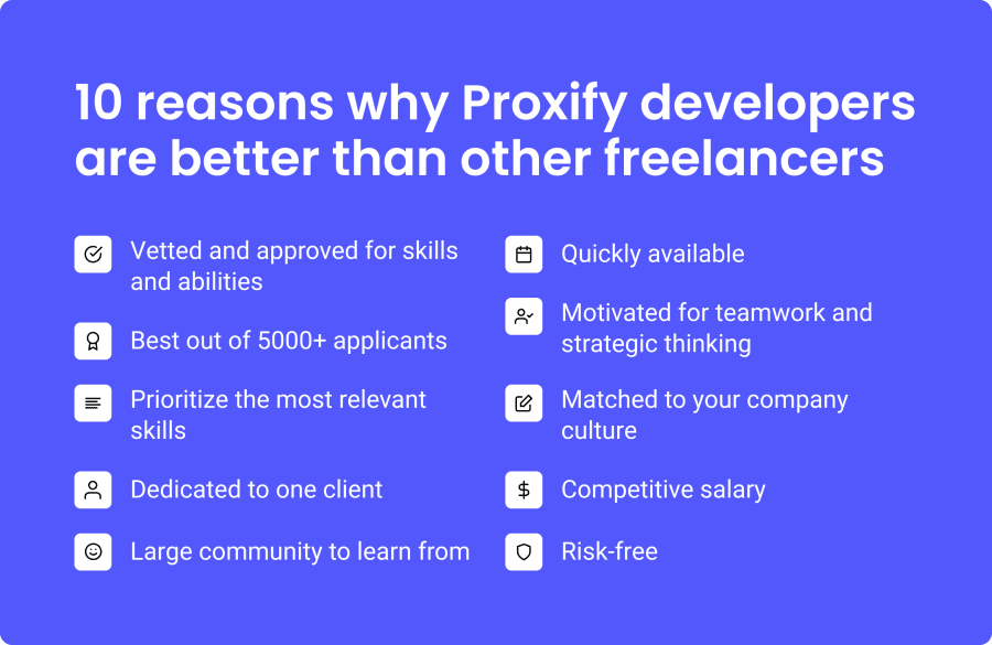 10 reasons why Proxify developers are better than other freelancers