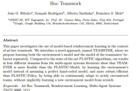 odel-based Reinforcement Learning for Ad Hoc Teamwork