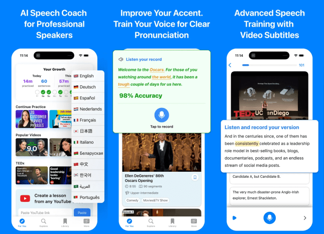 Speak Pro: Shadowing Lessons