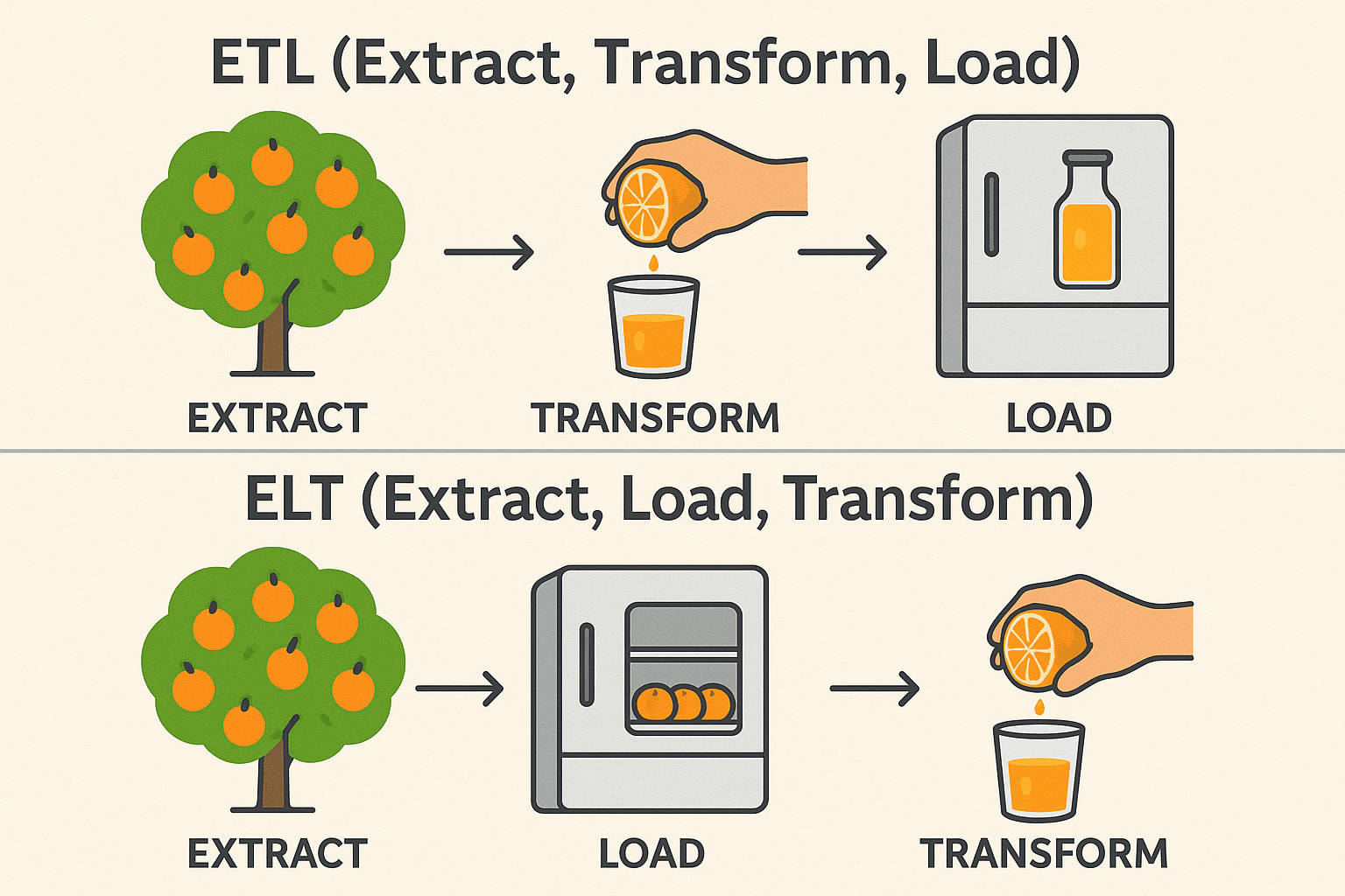 ETL process analogy