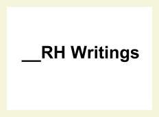 RH Writings