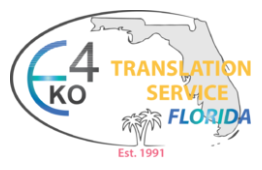  EKO 4 Translation Service Florida