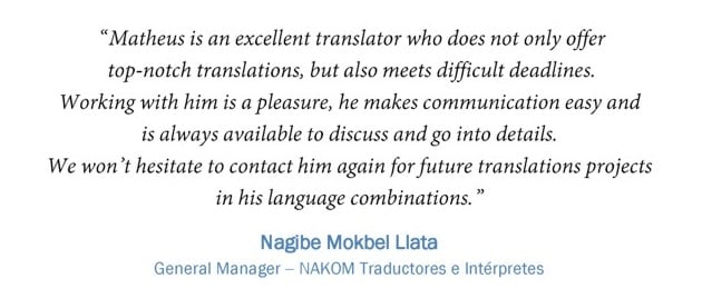 MRC Translations - Matheus R. Chaud - English to Portuguese Translator with  Engineering & Linguistics Background, Translation Services, Tradutor  Inglês - Português