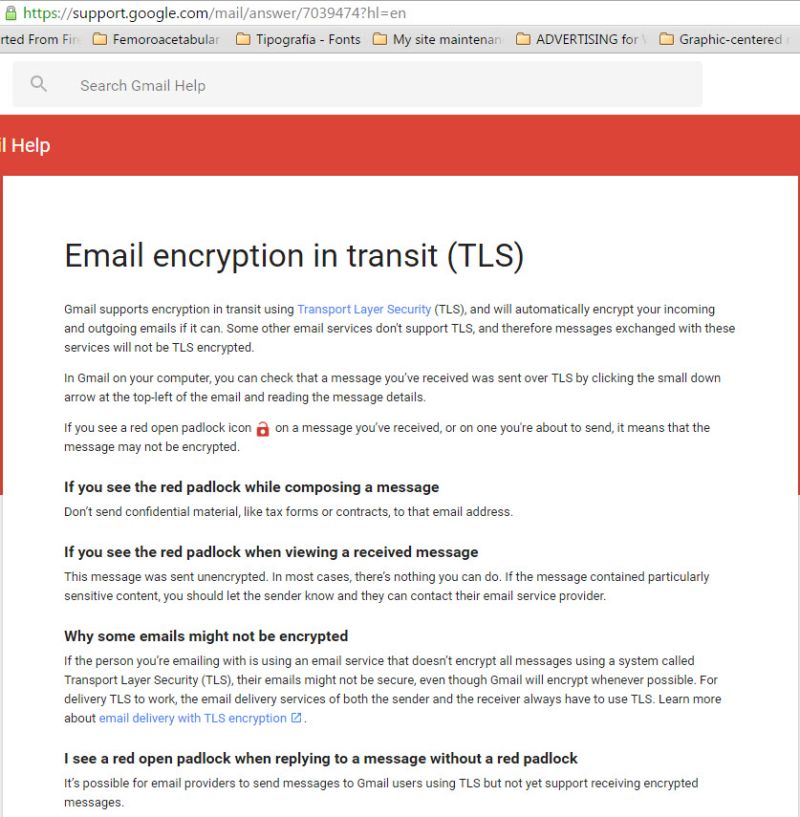 TLS in-transit Gmail encryption