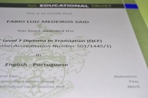 DipTrans Diploma in Translation English Portuguese DipTrans Diploma in Translation English Portuguese