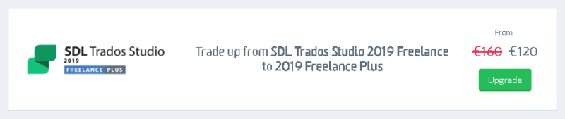 trade up to trados 2019 freelance plus