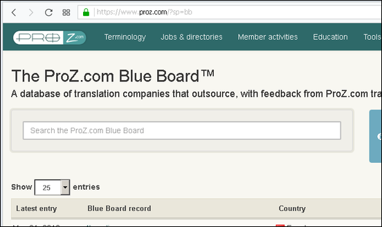 blue board search